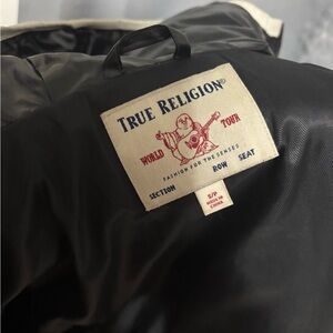 True religion black puffer coat